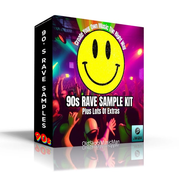 90s Rave - The Samples Pack (HUGE COLLECTION) Over 5000 Sounds Plus Bonus Packs (WAV Format)