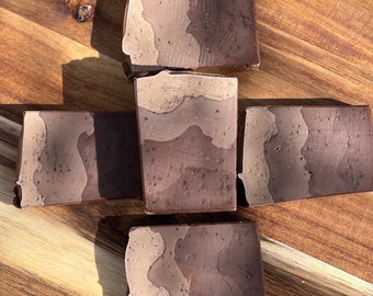 Handmade Cafe Latte Soap: Exfoliating Coffee Grounds, Coffee Scent