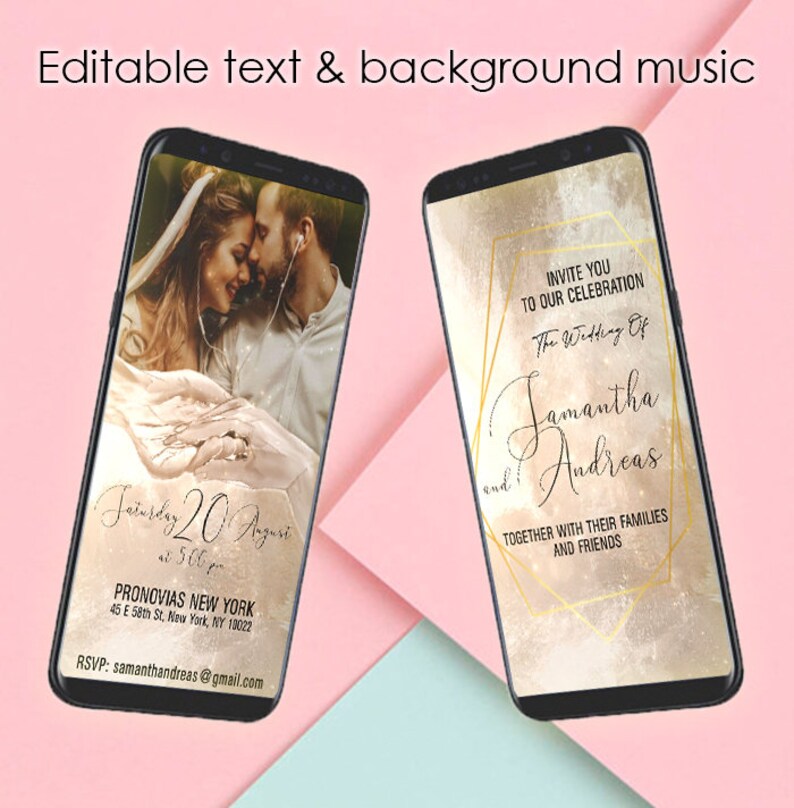 Digital Invite, Digital Save Date, Invitation Digital, Smartphone Invite, Electronic Invite, Save The Date Ecard, Save Date Digital, Digital Invitation, Electronic Save Date, save date electronic, save date with photo, minimalist save date