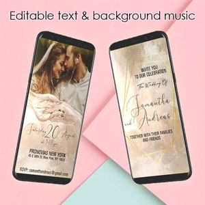 Digital Invite, Digital Save Date, Invitation Digital, Smartphone Invite, Electronic Invite, Save The Date Ecard, Save Date Digital, Digital Invitation, Electronic Save Date, save date electronic, save date with photo, minimalist save date
