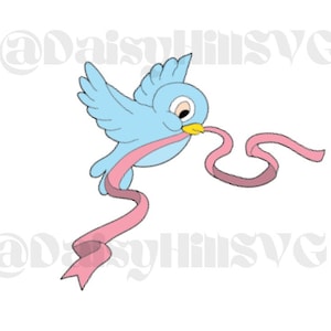 BlueBirdRibbon SVG、DXF、PNG デジタル ダウンロード