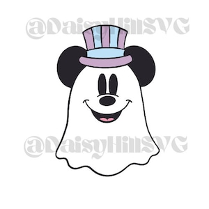 Layered Halloween Mickey Ghost SVG, PNG, JPG