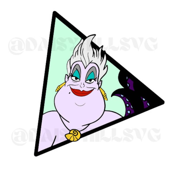 Layered Ursula, Little Mermaid Villain SVG,DXF,PNG digital download