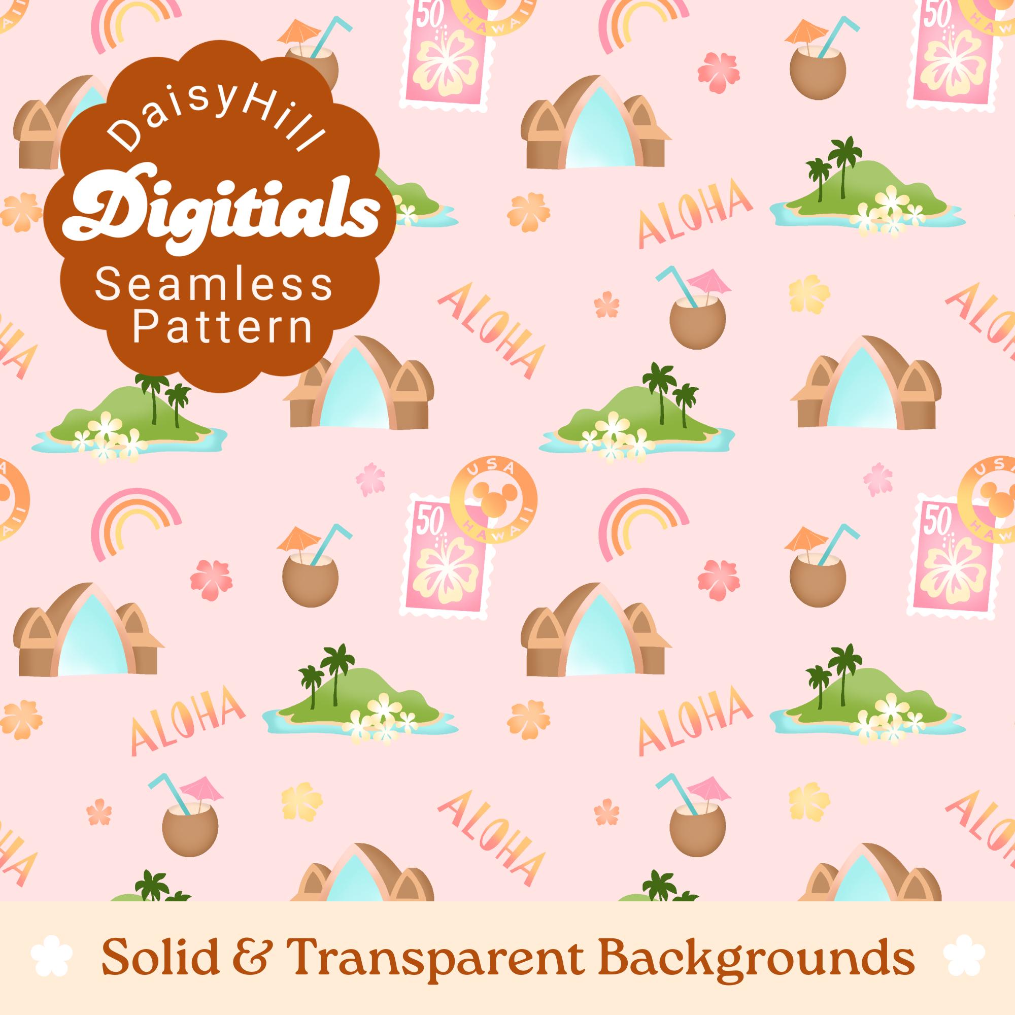 Hawaii Resort | Repeating Pattern for Sublimation and Fabric | Solid ...
