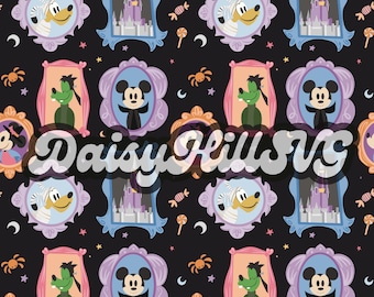 Halloween Fab Five | Digital Download | Seamless File for Sublimation | Repeating Pattern
