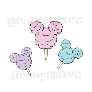 Mickey Algodão Doce em Camadas SVG, JPG, DXF