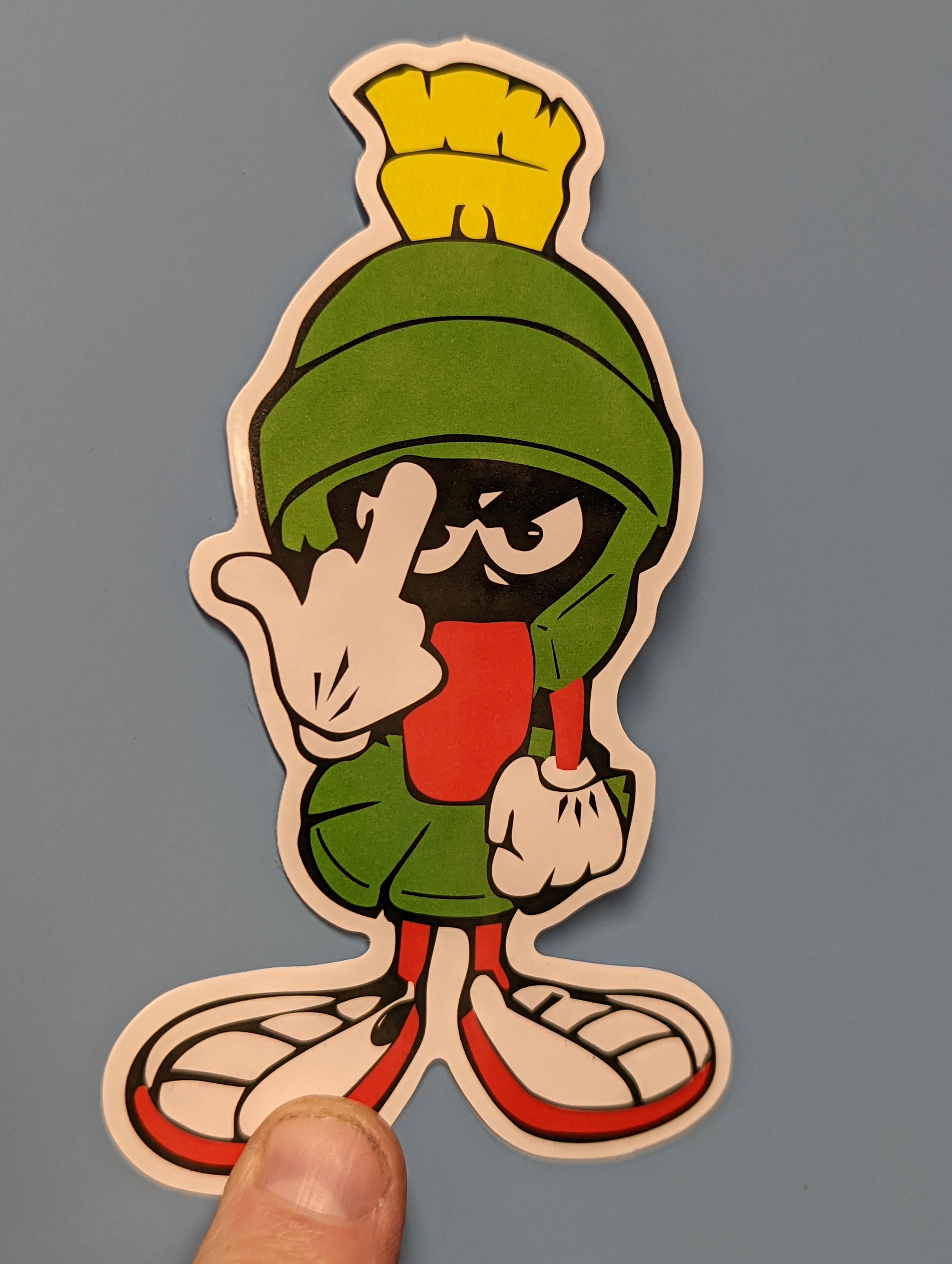 4-pack Funny Marvin the Martian Flip off Sticker 4.5