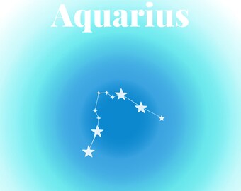 Aquarius Astrology Wall Art Poster, Astrology Art, Aquarius Sign Art, Aquarius Sign Wall Hanging, Aquarius Poster, Póster de Astrología