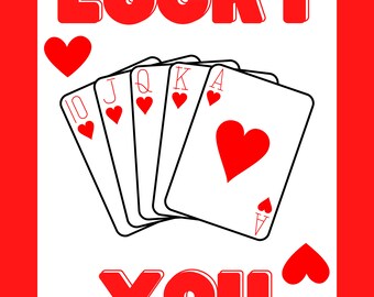 Lucky You Poster Playing Cards Arte de pared