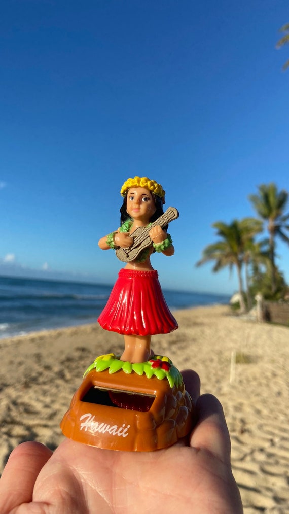 Hawaii Hula Puppe Geschenk Ukulele Solar Hula Ukulele