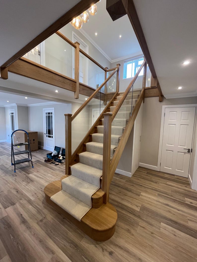 View of Custom Staircase Renovation | Bespoke Wood Finishing & French Polishing ...