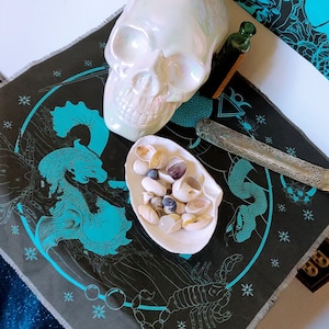 Water Altar Cloth - COLOR OPTIONS - 16&quot; Altar Cloth Decor for Witches