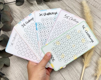 5 Euro Challenge I Cover method I Budget planning I Fits A6 binders I Laminated on request