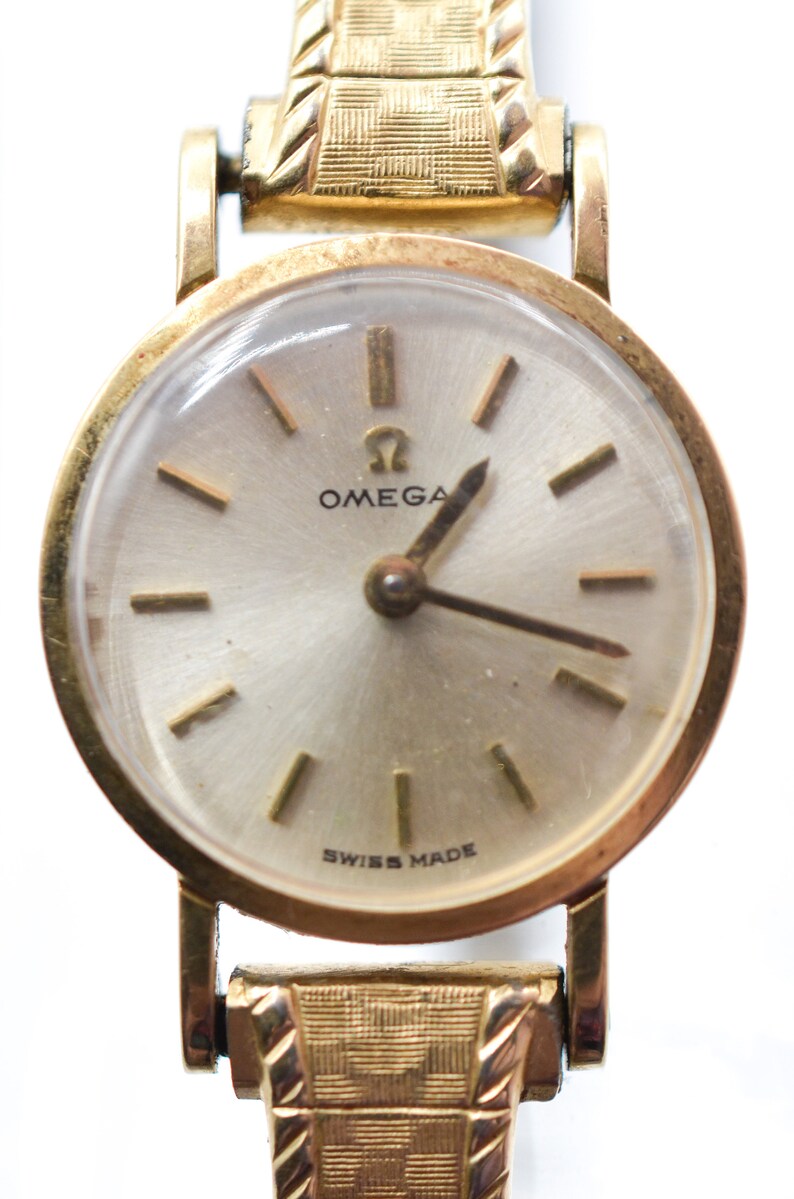 14k Gold Omega Watch Vintage Ladies Cocktail Watch Free Etsy