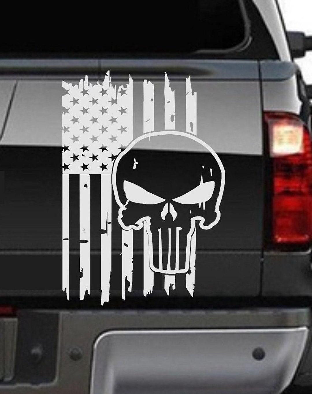 Punisher decals for trucks discount
