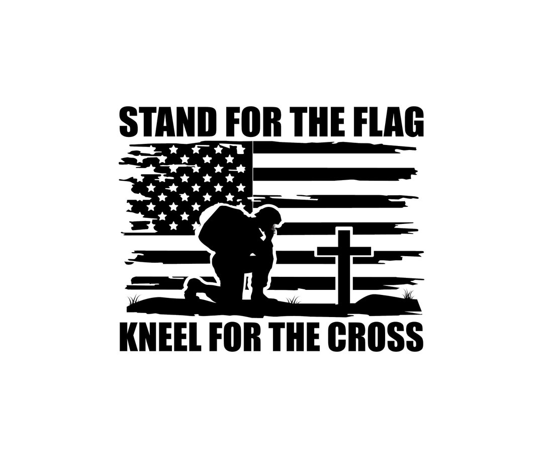 Stand for the Flag Kneel for the Cross American Flag Decal. Etsy