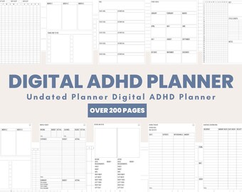 ADHD Planner, ADHD Digital Planner,ADHD Planner Printable,adhd Planner Adult,adhd daily planner,undated digital planner,adhd planner digital