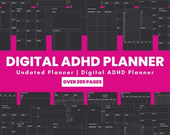 ADHD Planner, good notes planner, ADHD Digital Planner, adhd Planner Adult,adhd daily planner,undated digital planner,adhd planner digital