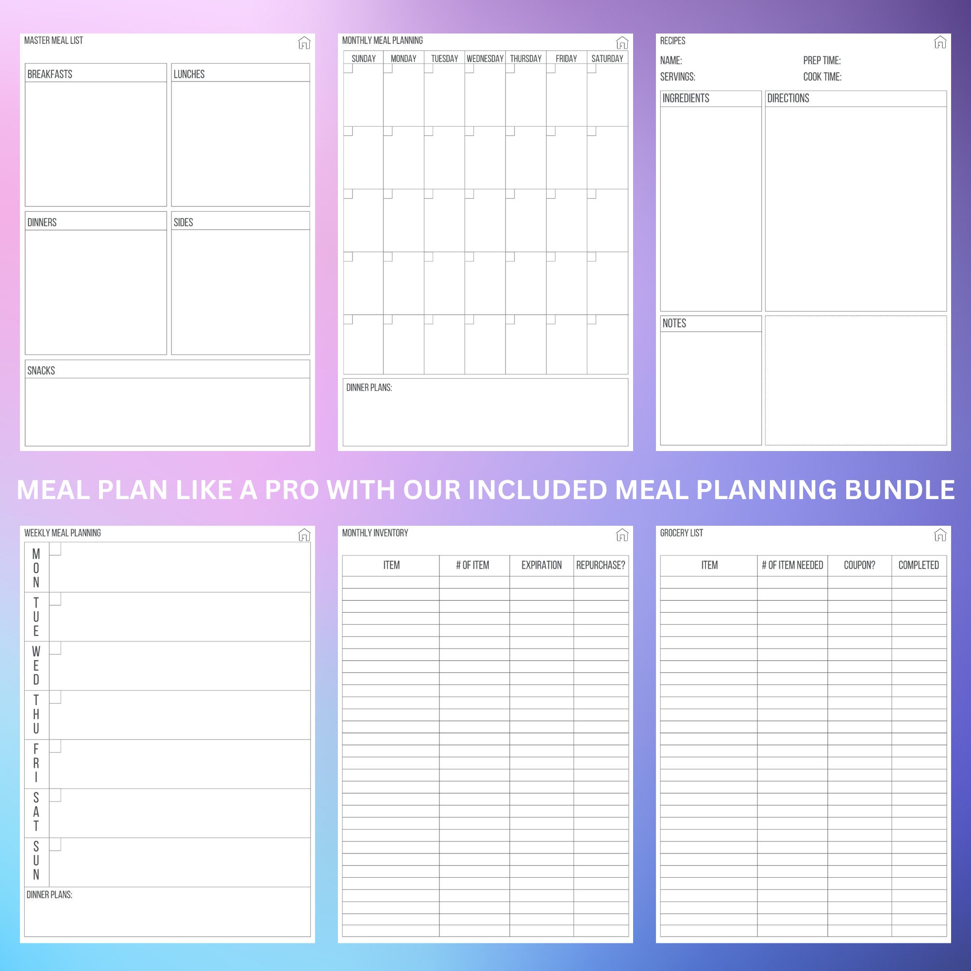 Digital Workout Planner Workout Planner Digital Fitness Etsy