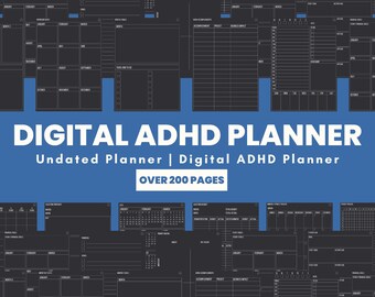 ADHD Planner, good notes planner, ADHD Digital Planner, adhd Planner Adult,adhd daily planner,undated digital planner,adhd planner digital