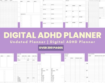 ADHD Planner, ADHD Digital Planner,ADHD Planner Printable,adhd Planner Adult,adhd daily planner,undated digital planner,adhd planner digital