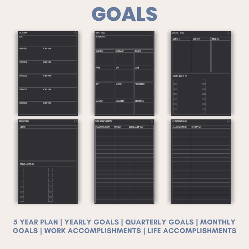 ADHD Planner, ADHD Digital Planner, Dark Digital Planner,adhd Planner ...
