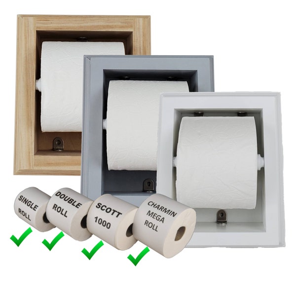 Tufton Surface Mounted Solid Wood Toilet Paper Holder - 8.5 x 10"