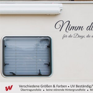 Nimm dir Zeit | Wohnmobile Wohnwagen Aufkleber | Camping Urlaub Auto & Mehr - Selbstklebend