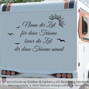 Nimm dir Zeit | Wohnmobile Wohnwagen Aufkleber | Camping Urlaub Auto & Mehr - Selbstklebend