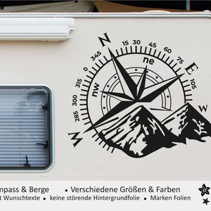 Kompass Schwarz Matt Groß 50x48cm Folie Aufkleber Auto Outdoor