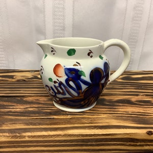 Vintage Decorative Painted  Creamer Made in England Stamped
