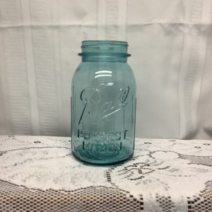 Vintage Blue Ball Perfect Mason Jar. Quart