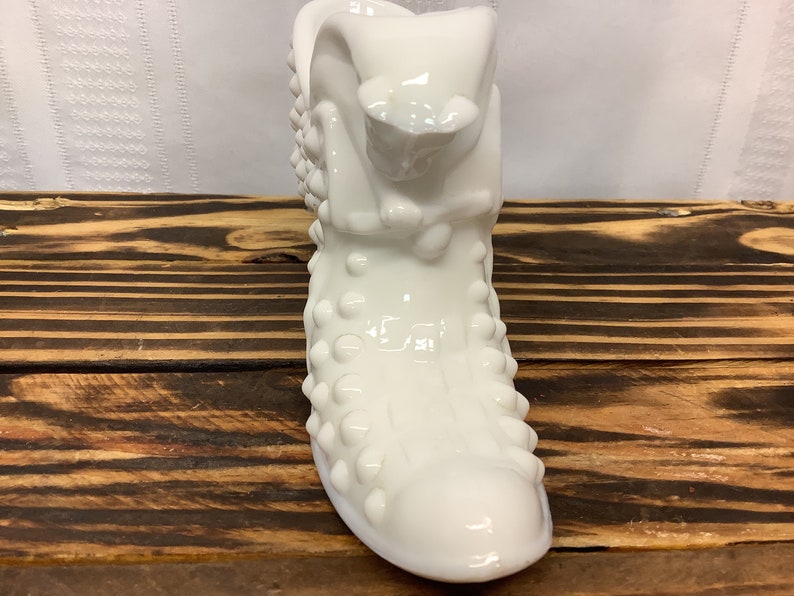 Vintage Fenton Hobnail Milk Glass Cat Shoes. Lidded Shoe or Slipper. All are Marked on Bottom. Choice. image 10