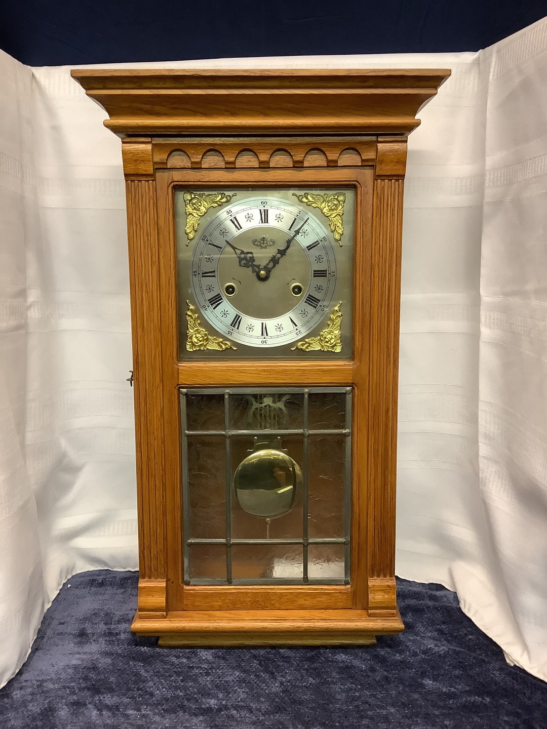 Vintage Clock Oak Wall Wind up Pendulum Clockchime Clock Pendulum Wall