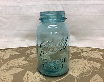 Vintage Blue Ball Perfect Mason Blue Canning Jar