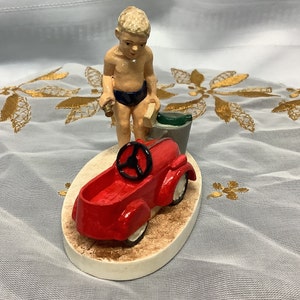 Vintage Sebastian Figurine. First Car Wash. Signed.
