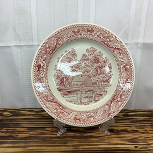 Vintage Plate Royal Ironstone Memory Lane Decorative Plate. 10&quot;