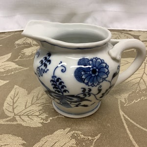 Blue Danube Blue Onion Creamer. 8oz