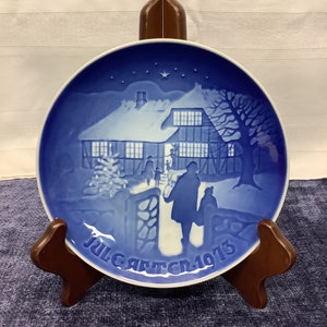 Vintage Bing & Grondahl Christmas Plate Made in Denmark 1973 Country Christmas
