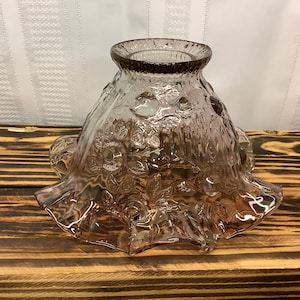 Vintage Fenton Cabbage Rose Fairy Lamp Shade -Replacement Piece- Beautiful Glass Lamp Shade- Read below