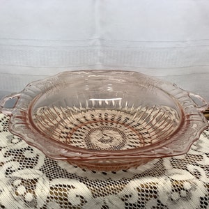 Vintage Pink Depression Anchor Hocking Mayfair Open Rose Pattern Serving Bowl. 11&quot; Choice.