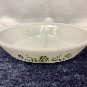 Vintage Glass Bake Divided Baking Dish Display only-Please read