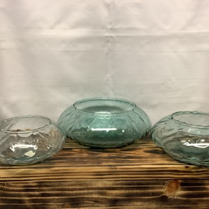 Vintage Princess House Potpourri-Floating Candle Holders. Green. Set of 3 Bowls.