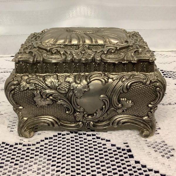 Pewter Jewelry Box - Etsy