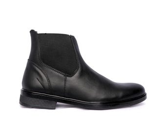 Botas Chelsea de piel auténtica para hombre / Tallas disponibles: 8, 8,5, 9, 9,5 y 10