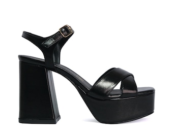 New Designer PLATFORM High HEELS SANDALS Handmade 2005