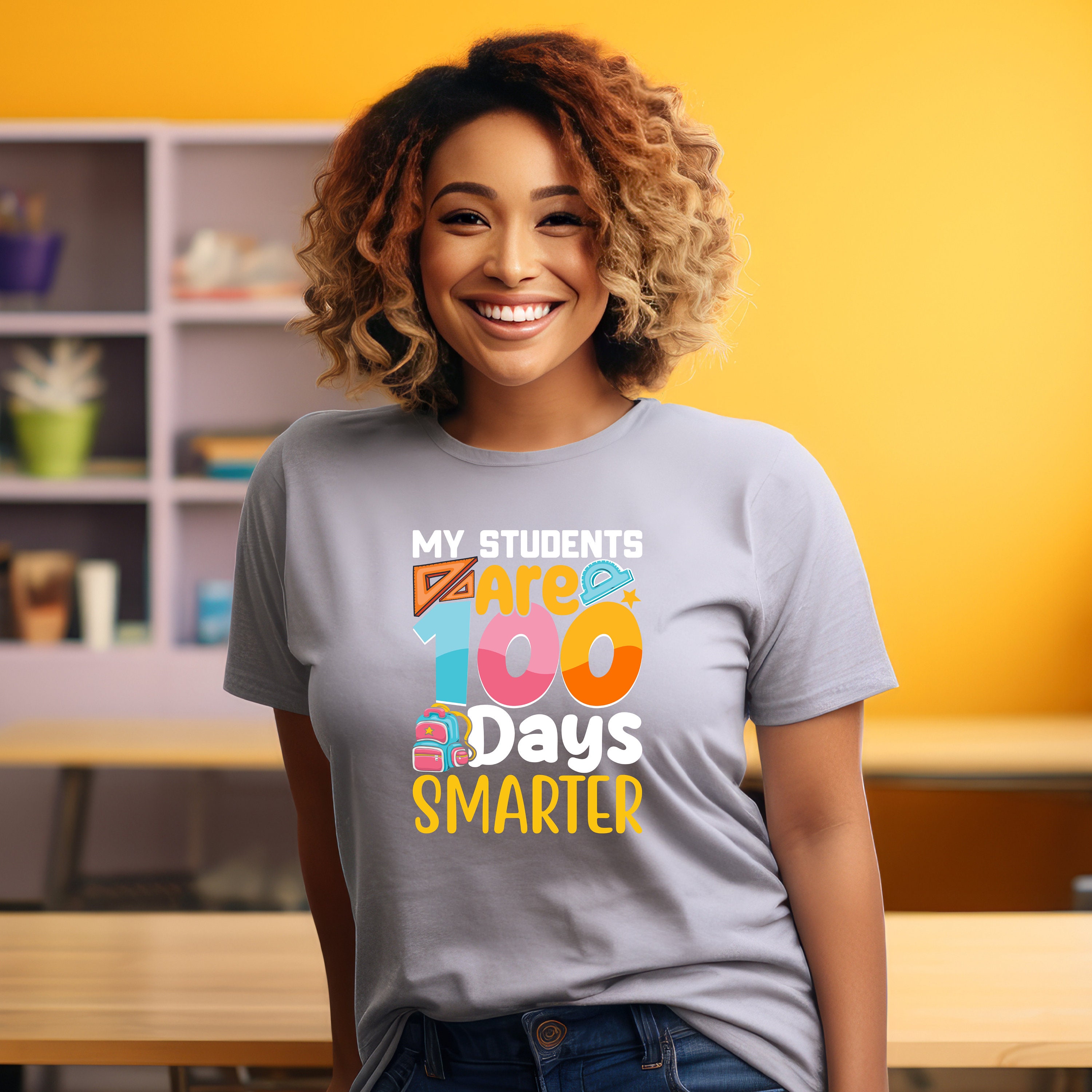 My Students Are 100 Days Smarter, 100 Days of School Shirt, Teacher Shirt, Colorful 100th Days