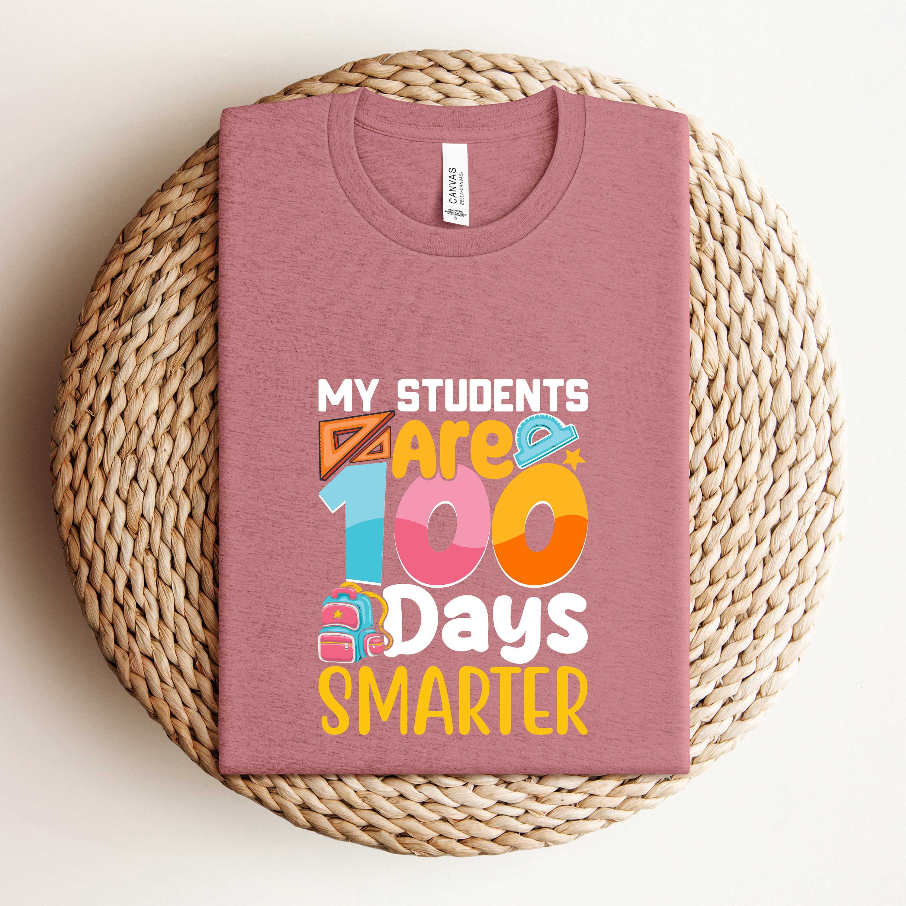 My Students Are 100 Days Smarter, 100 Days of School Shirt, Teacher Shirt, Colorful 100th Days