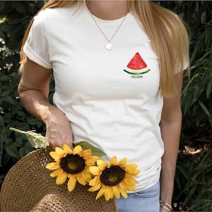 Freedom Watermelon Shirt, Palestine Solidarity Tee, Free Gaza Shirt, Protest for Freedom Shirt, Human Rights Tee