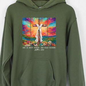 He is Not Here, He Has Risen Sweatshirt, Christian Jesus Sweatshirt, Faith Easter Tee, Easter Sweatshirt, Jesus Christ Gift